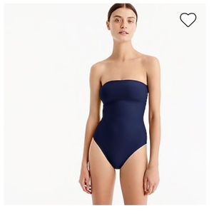 J.Crew Long Torso Size 12 Cross-back Bandeau One Piece Swimsuit
